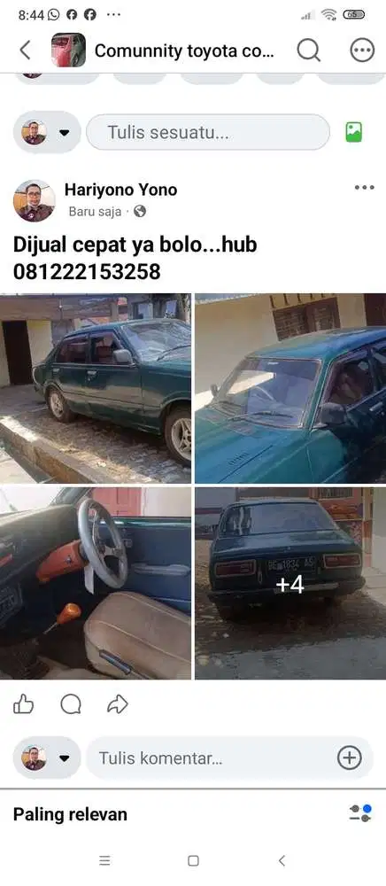 Toyota Corolla 1975 Bensin