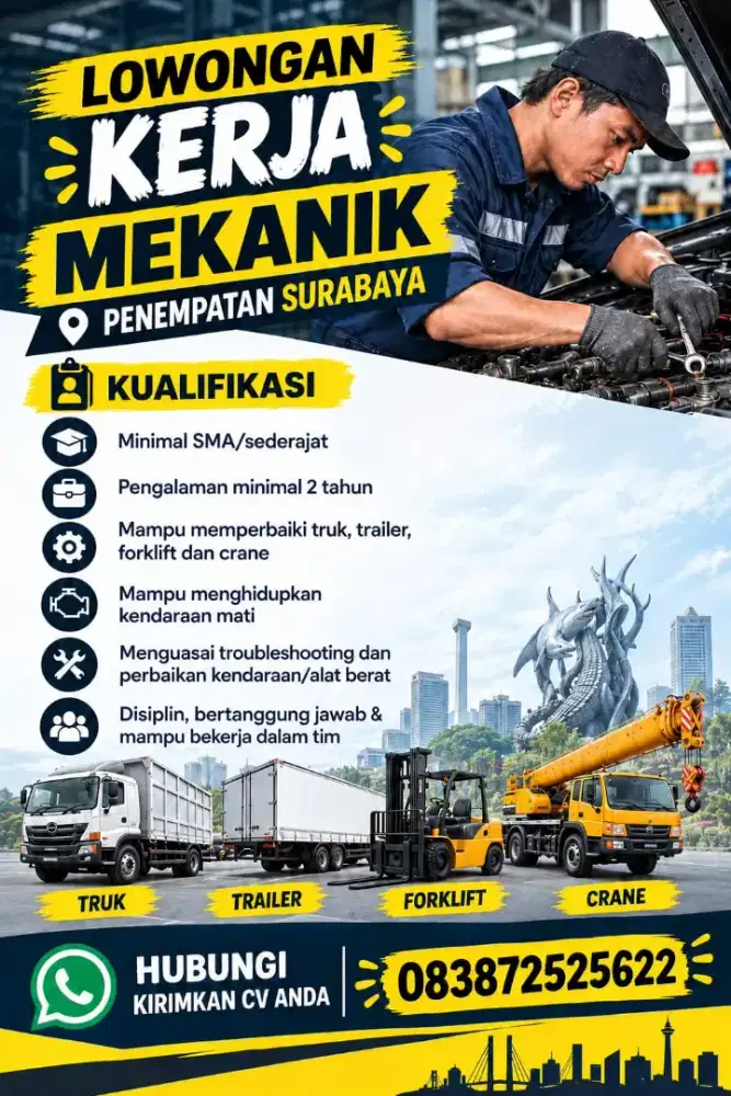 Lowongan kerja MEKANIK