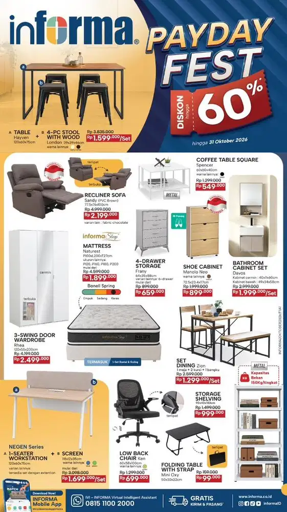 Aneka furniture disc 60% by informa