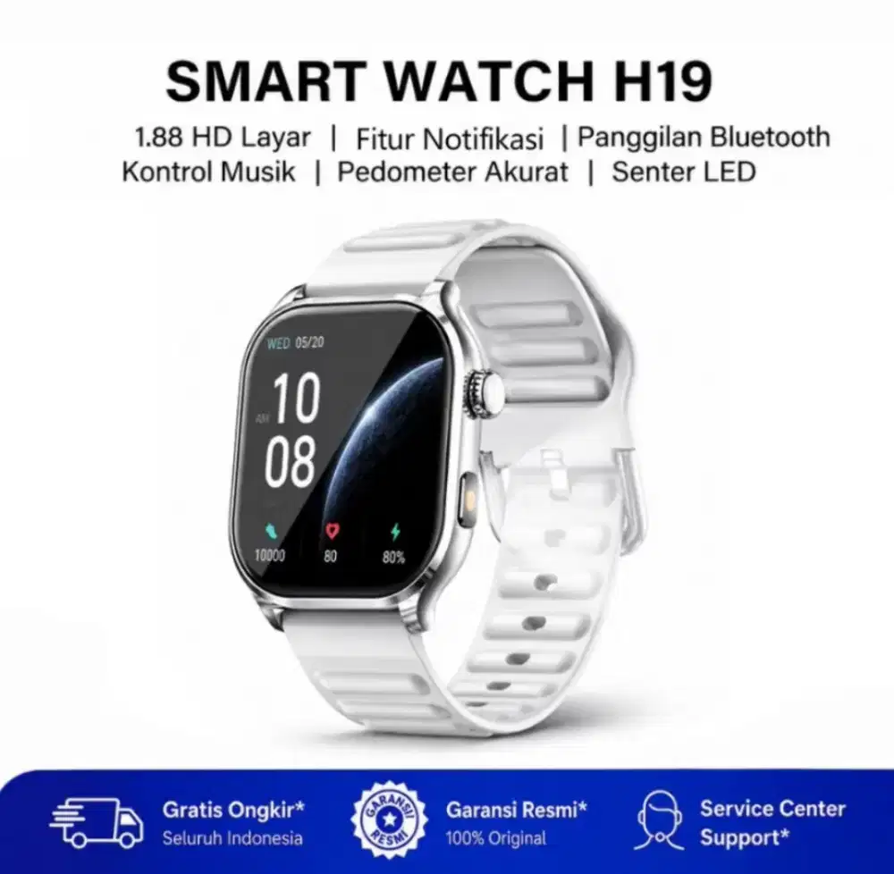 SMARTWATCH LAXASFIT H19 UPGRADE + FLASHLIGHT (NEW ORIGINAL)