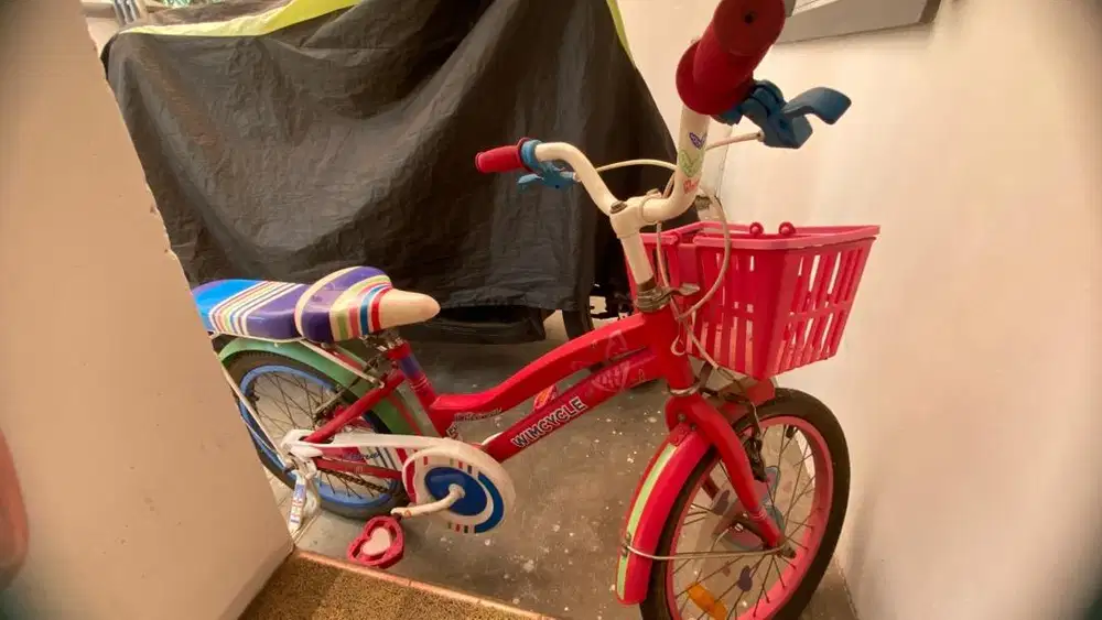 Sepeda anak Wcycle Ukuran 16inci Warna Pink