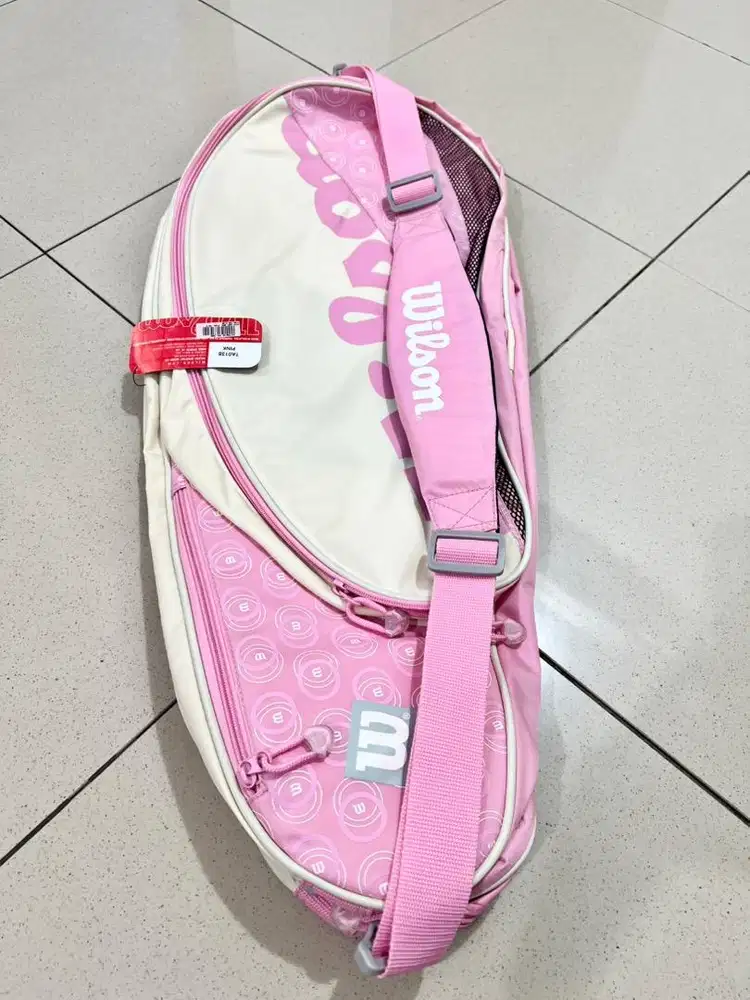 Tas Raket Tenis Wilson Fair Lady Pink Cream Vintage ( RARE) Brand New