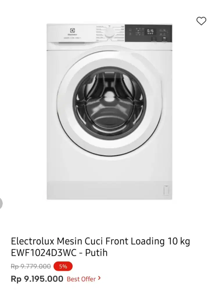 WM FRONT LOAD ELECTROLUX 10KG