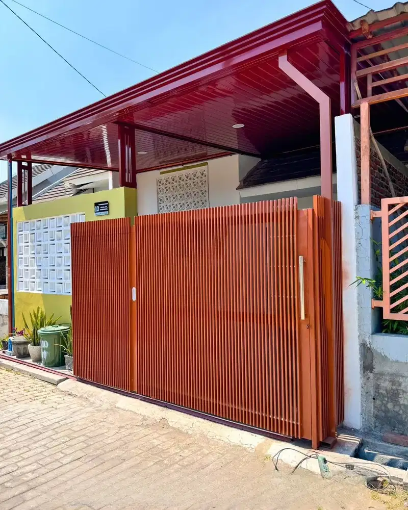 Pagar dorong minimalis