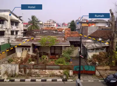 Jual Tanah dan Rumah Tua 1075m2 Jakpus