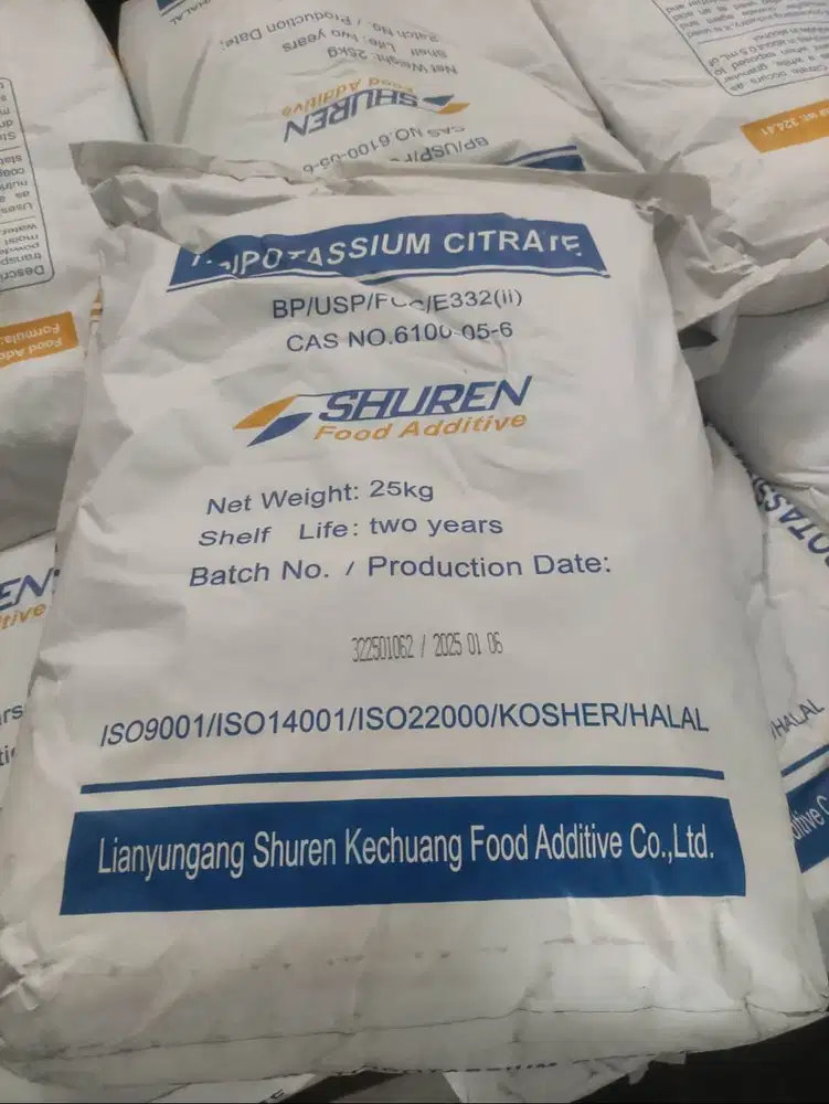 Tripotassium Citrate Food Grade Ex Lianyungang Shuren