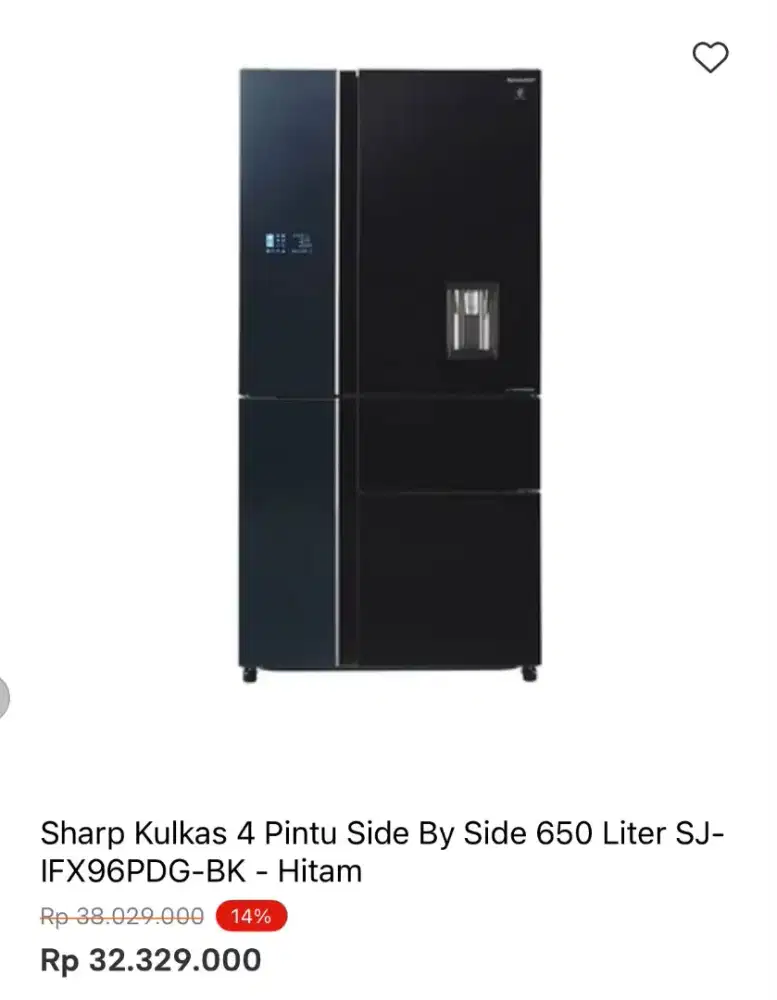 KULKAS SHARP 5 PINTU SJ-IFX96PDG 650 LITER