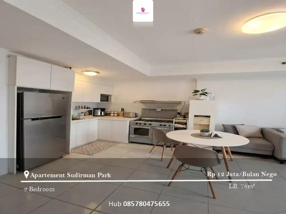 Disewakan Apartement Sudirman Park 2BR Full Furnished Mid Floor