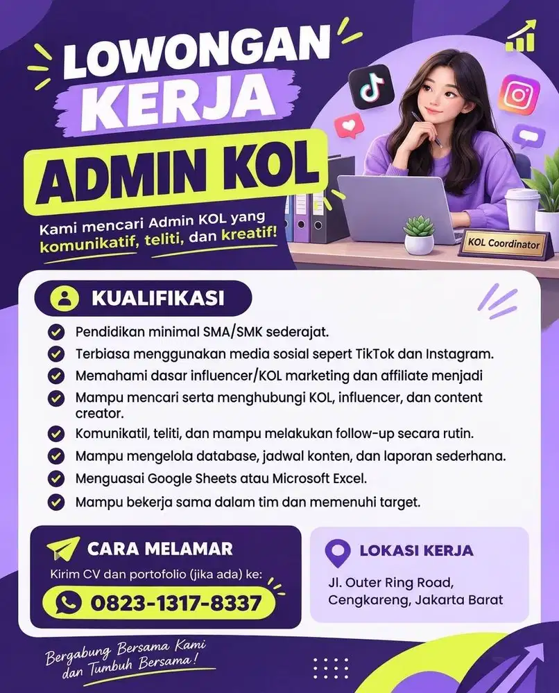 LOWONGAN ADMIN KOL