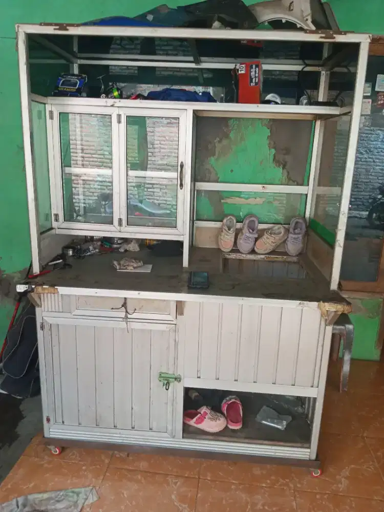 Jual gerobak etalase bisa buat bakso dan soto