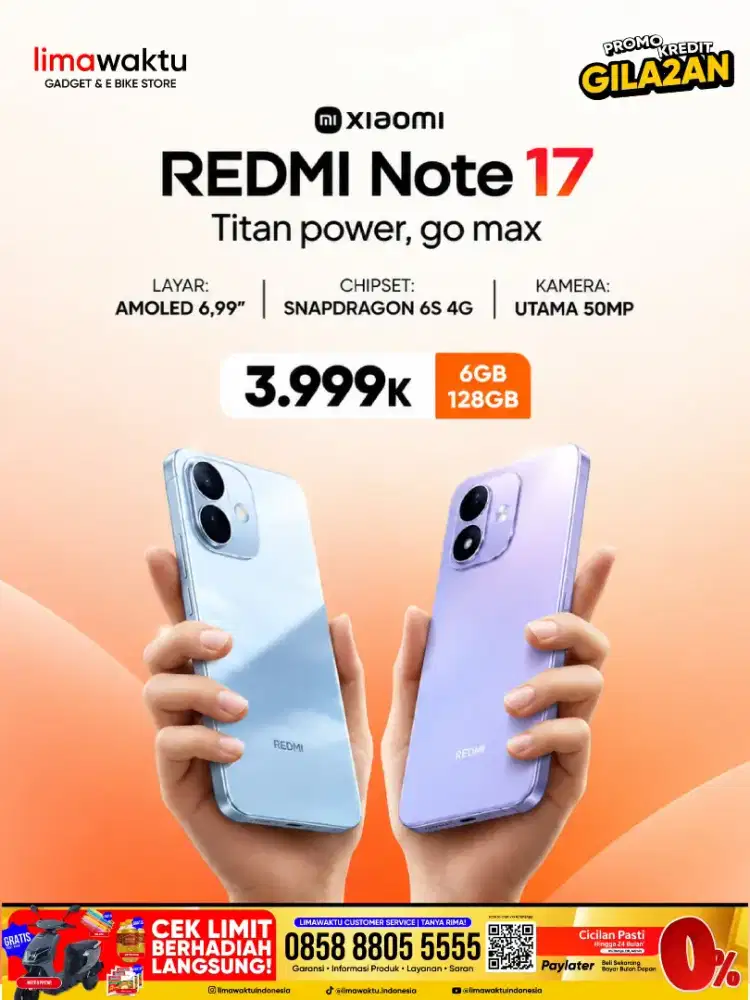 REDMI NOTE 17 BUSA CASH/KREDIT/TUKAR TAMBAH