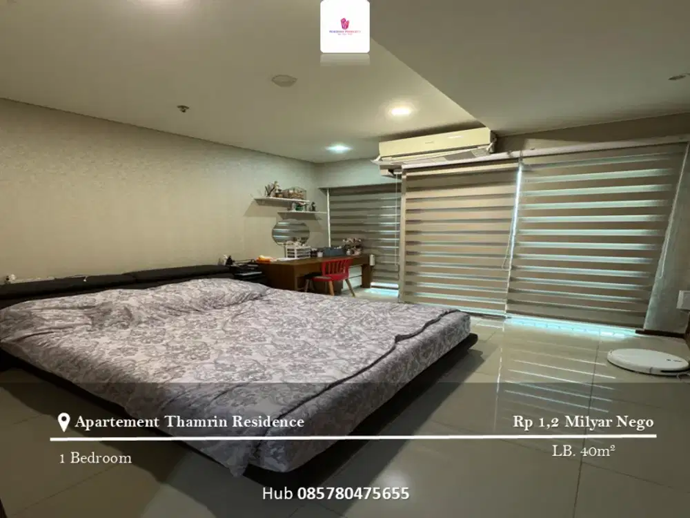 Dijual Apartement Thamrin Residence 1BR Full Furnished Tower E