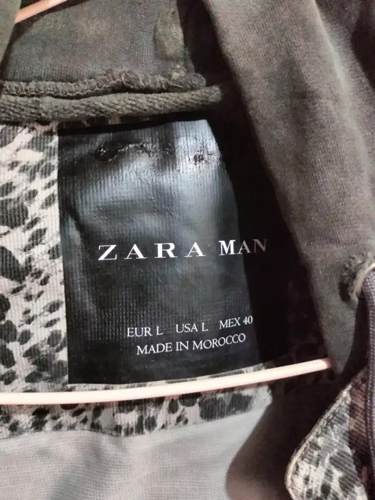 Jaket Zara Grey Leopard Size L