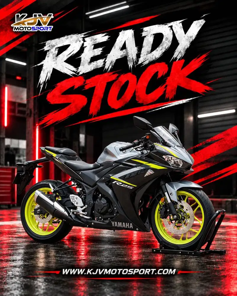 YAMAHA R25 OLD SILVER 2018 KM LOW PAJAK PANJANG RASA BARU