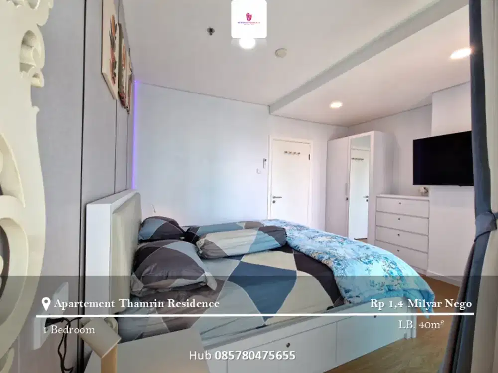 Dijual Apartement Thamrin Residence 1BR Full Furnished Tower A
