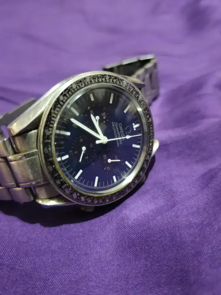 Jam Tangan Omega Layar Biru Crono