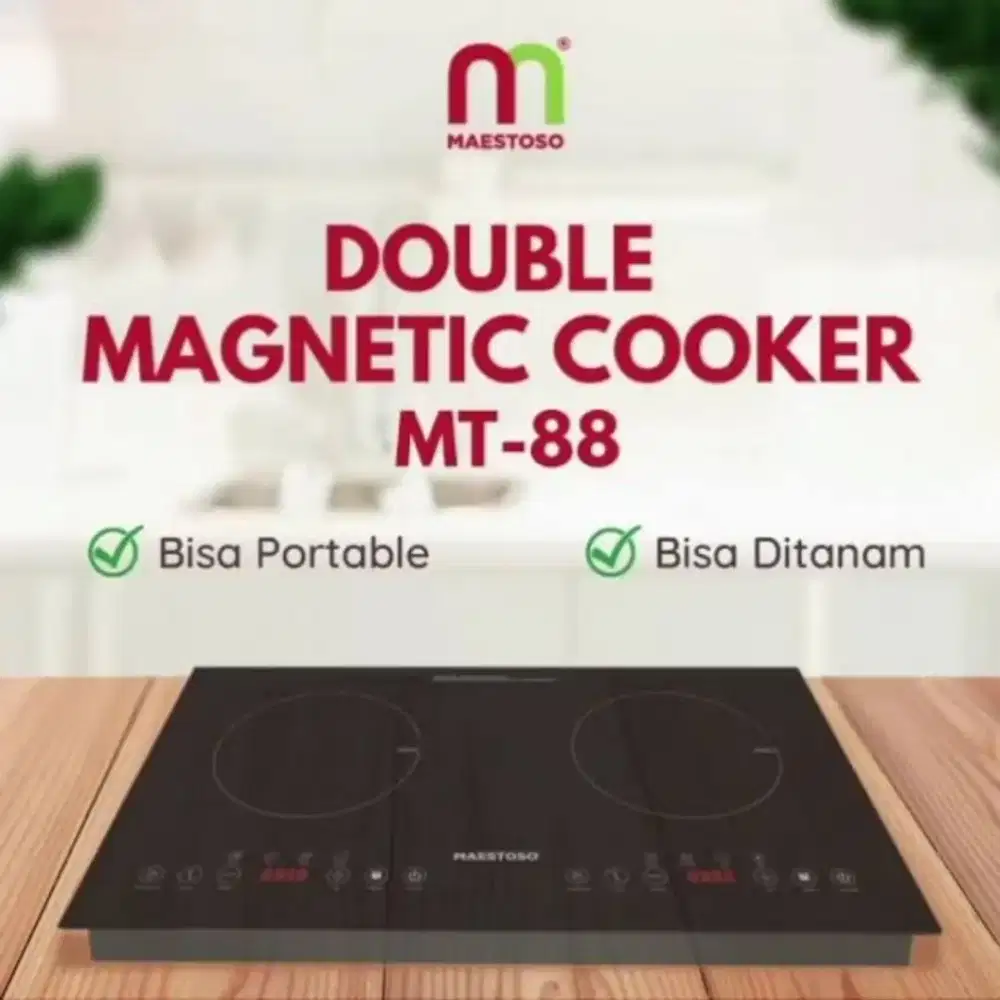 MAESTOSO Double Magnetic Cooker MT - 88 LOW WATT Safety Clean