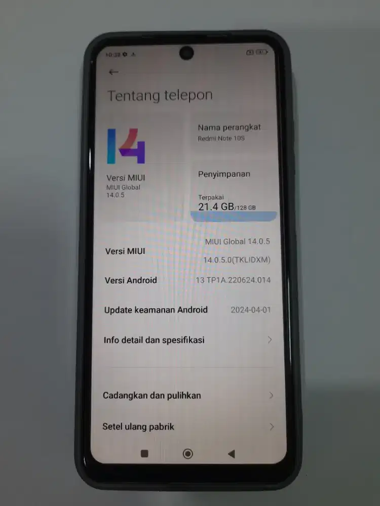 Redmi note 10s Ram 8/128
