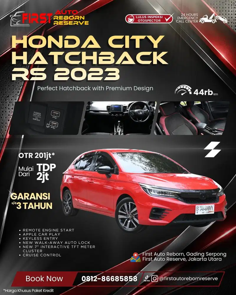 (Tdp2jtan) Honda City Hatcback RS 2023