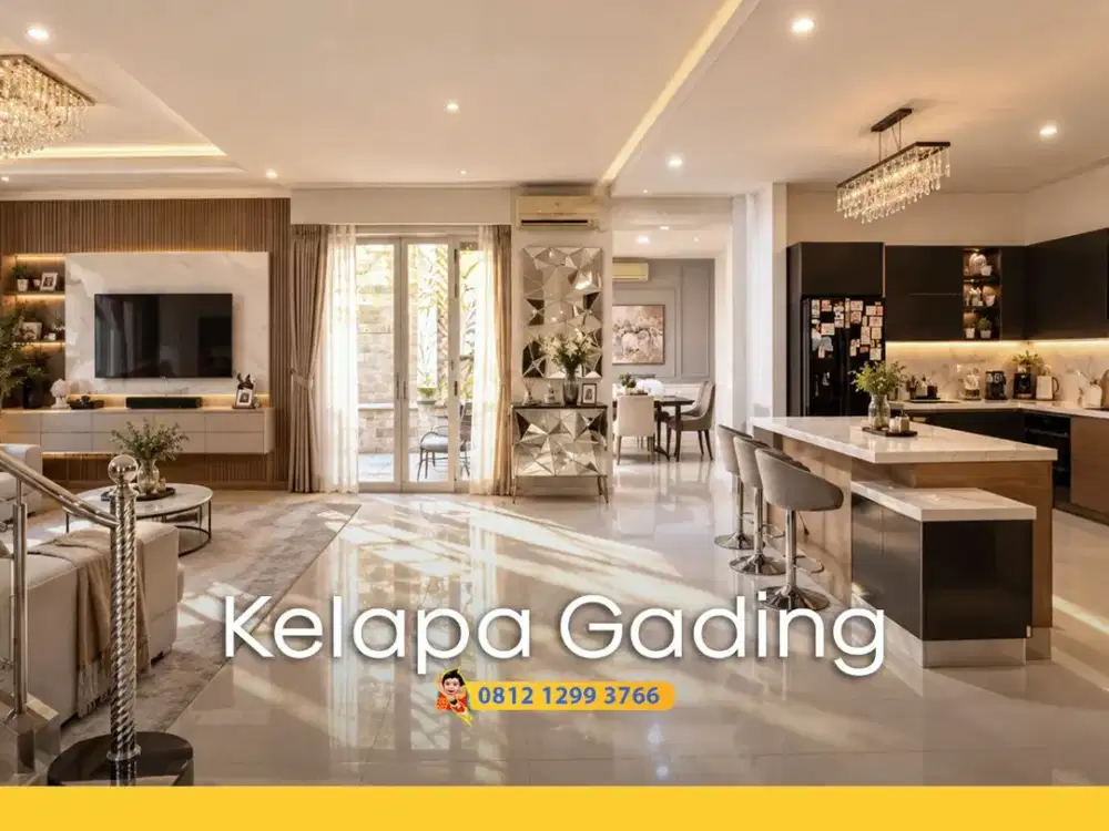 Jual Cepat! Rumah Lux Kelapa Gading Kusuma, Gading Residence, Janur Kelapa Gading no Banjir