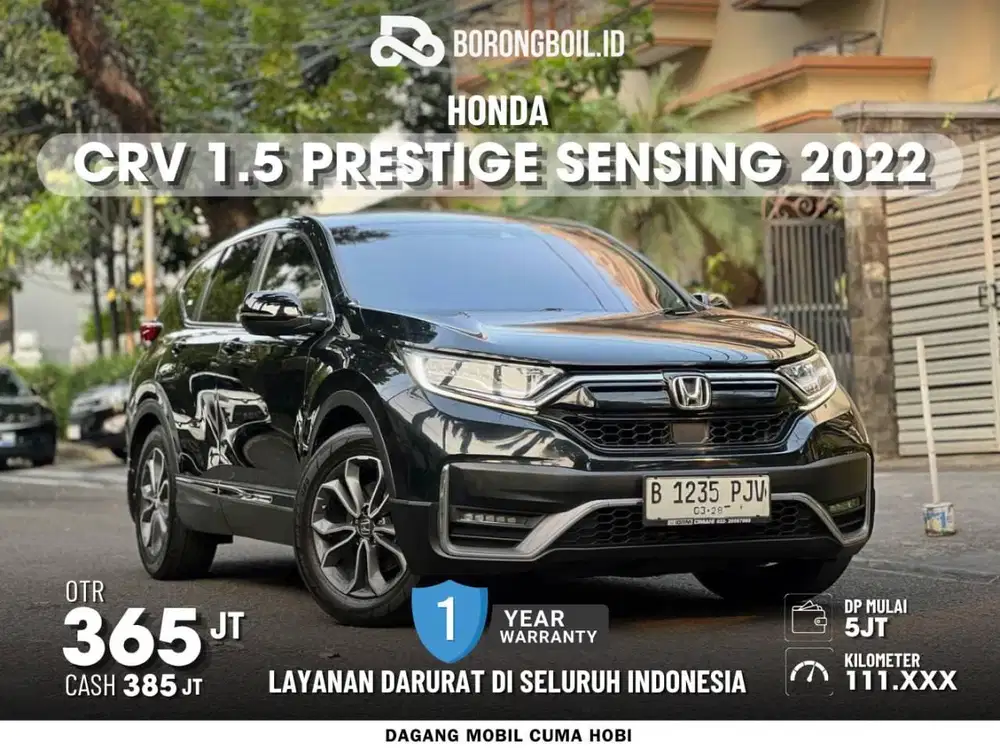 Honda CRV Prestige Turbo Sensing Metik 2022 Hitam Metalic Panoramic