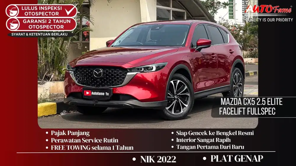Mazda CX5 2.5 Elite Facelift Fullspec Red On Black Tgn 1 Dr Br NIK 202