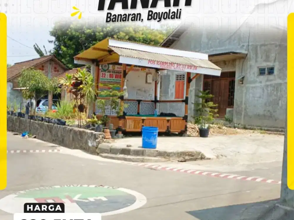 Dijual Tanah Siap Bangun Strategis Pusat Kota Banaran Boyolali