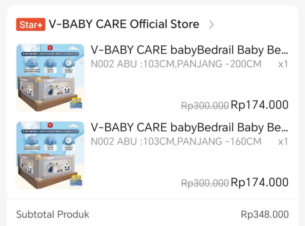 Bedrail V Baby ukuran 200x160
