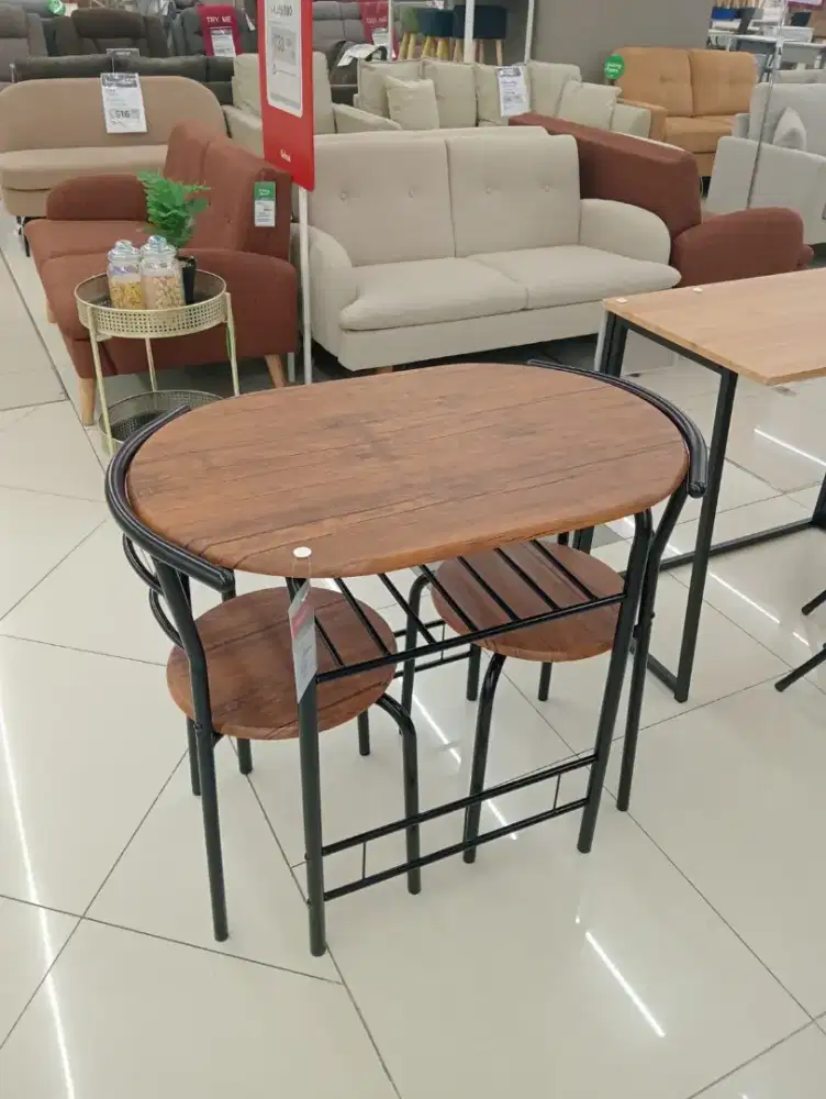 Meja makan set 2 kursi