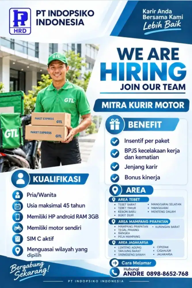 Lowongan kerjaan Kurir Rider Jagakarsa