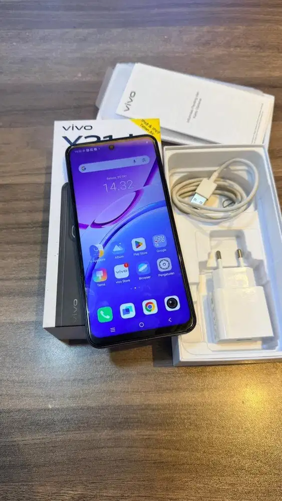Vivo Y21D black 4/128GB Resmi Lengkap