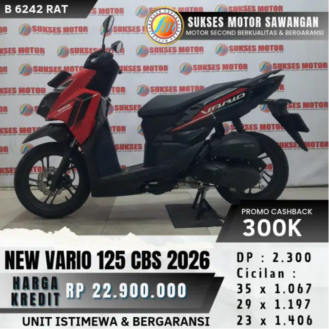 PROMO CASH KREDIT HONDA NEW VARIO 125 CBS TH 2026 GEN 3 MULUS GARANSI