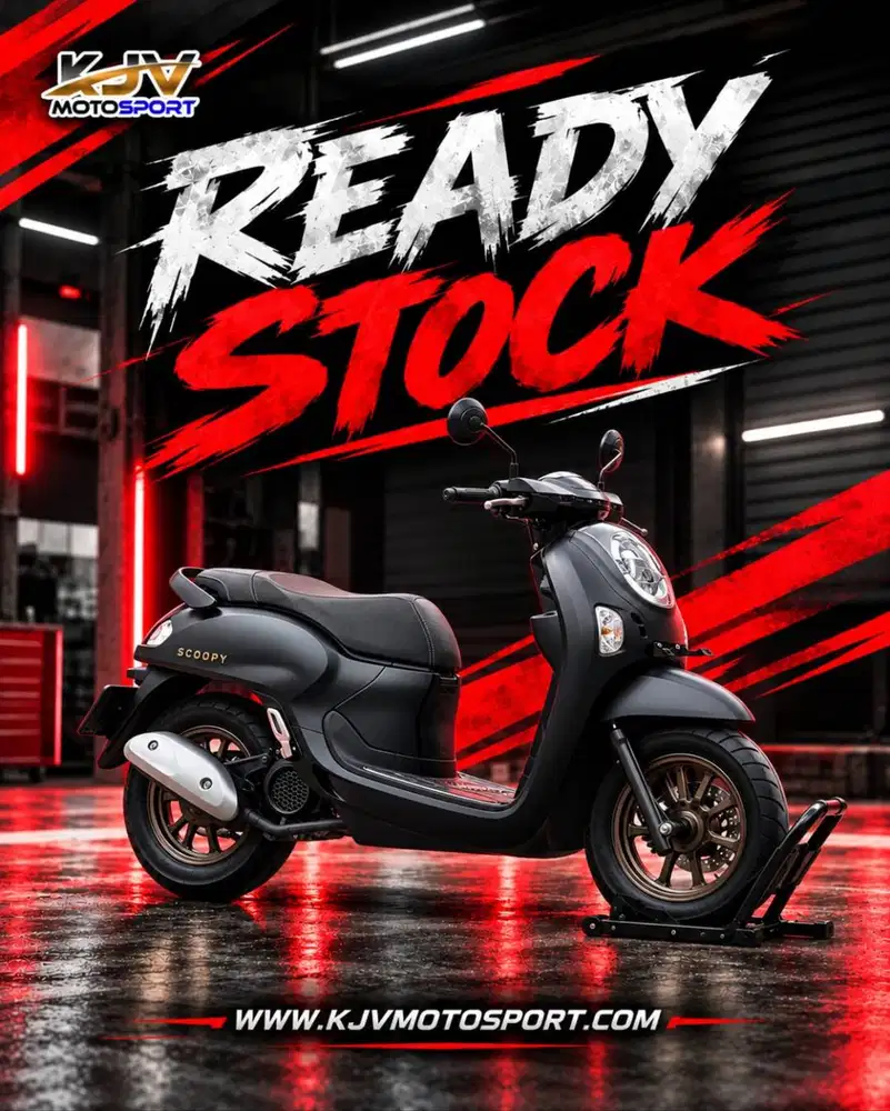 HONDA SCOOPY 110 PRESTIGE HITAM 2025 KM 9K PAJAK PANJANG TANPA PR