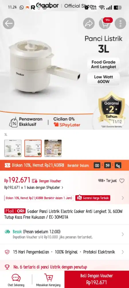 Panci Listik (baru 1 Bulan)