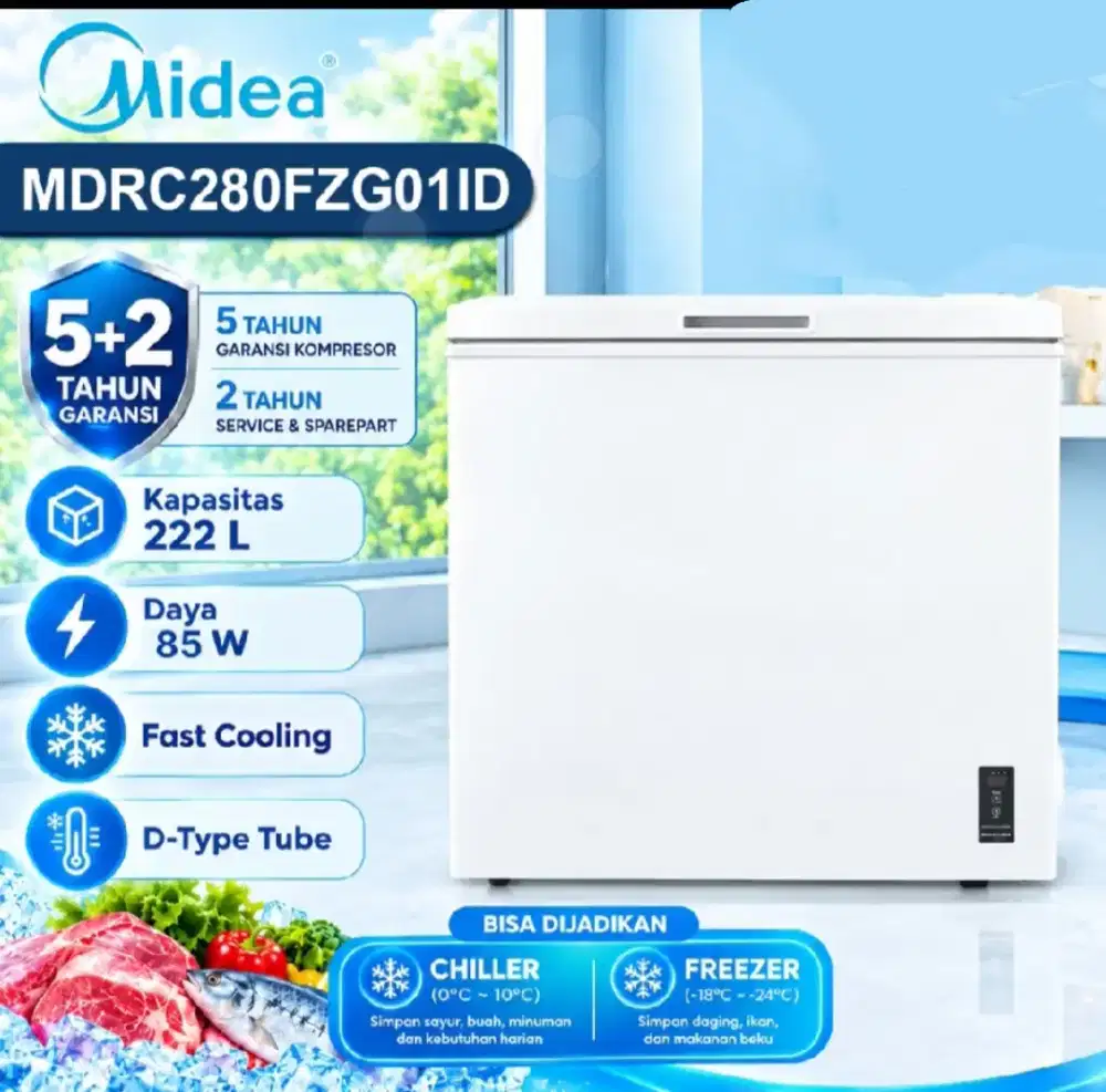 Midea chest freezer 160liter