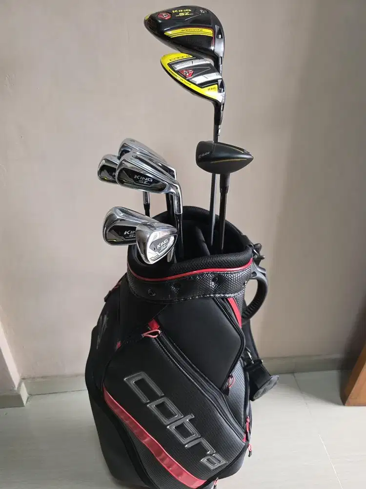 Jual set golf stick + bag komplit isi 9 kIng cobra