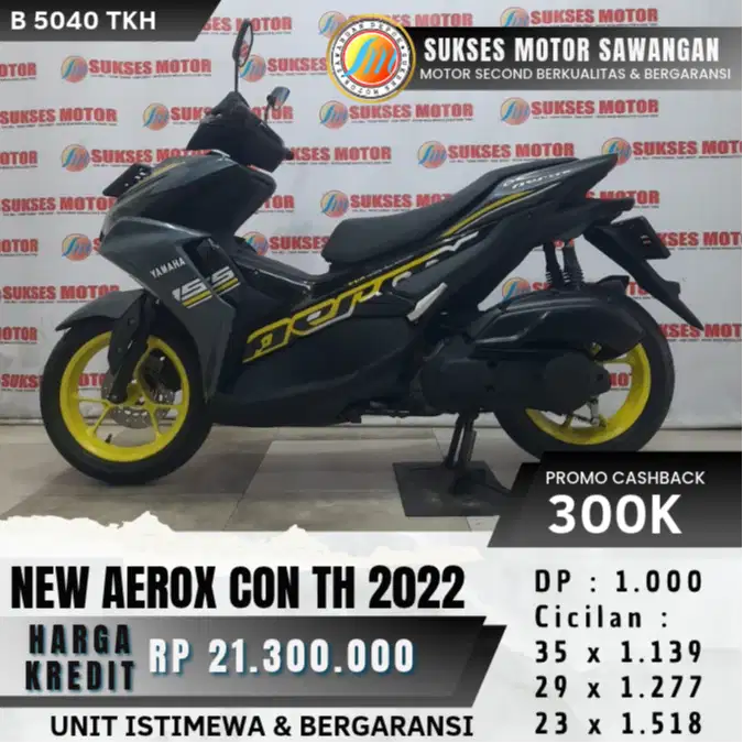 PROMO CASH KREDIT YAMAHA NEW AEROX CON TH 2022 UNIT MULUS BERGARANSI