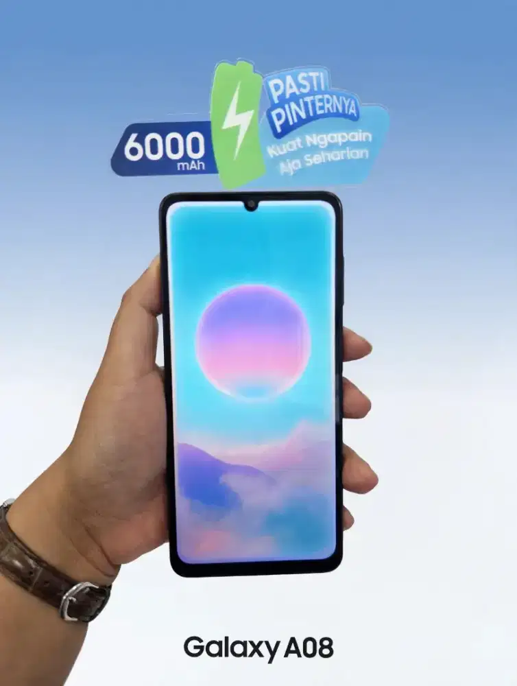 SAMSUNG GALAXY A08 64GB 128GB GARANSI RESMI 1 TAHUN