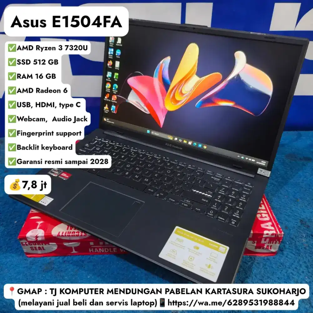 Dijual laptop Asus vivobook E1504FA