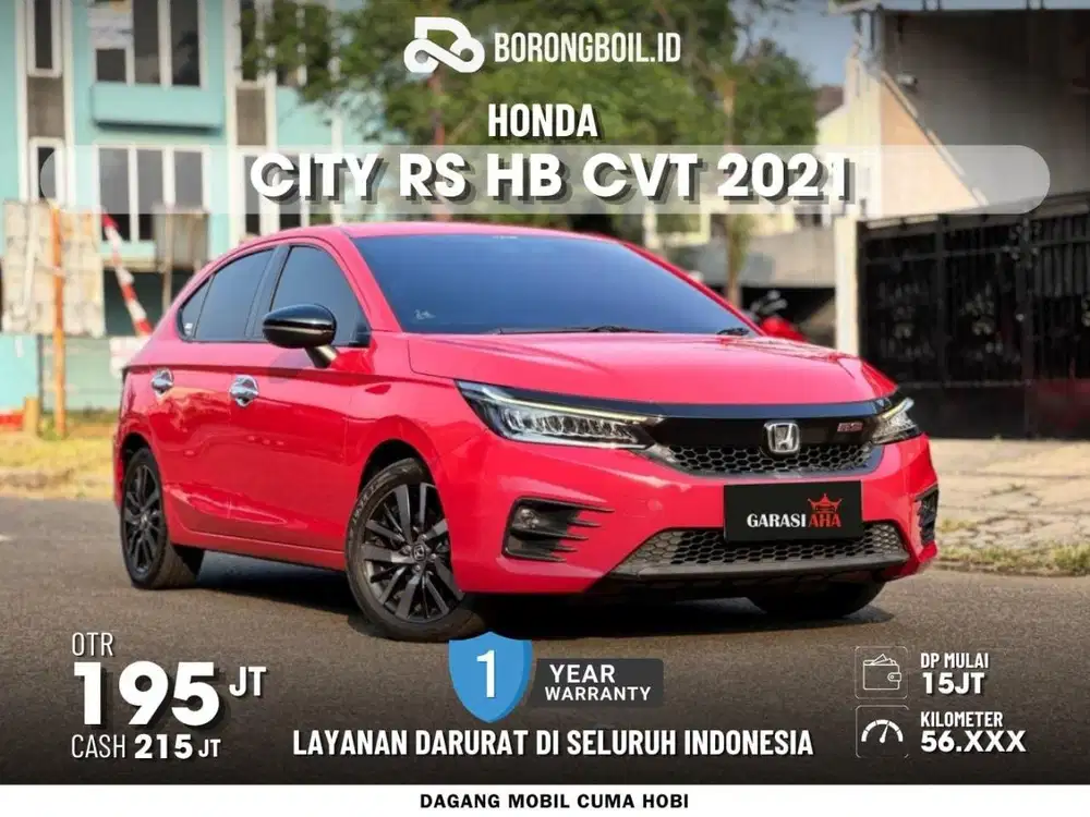 [LOW KM RUTIN TERAWAT] Honda City RS HB CVT 2021 Merah metalik