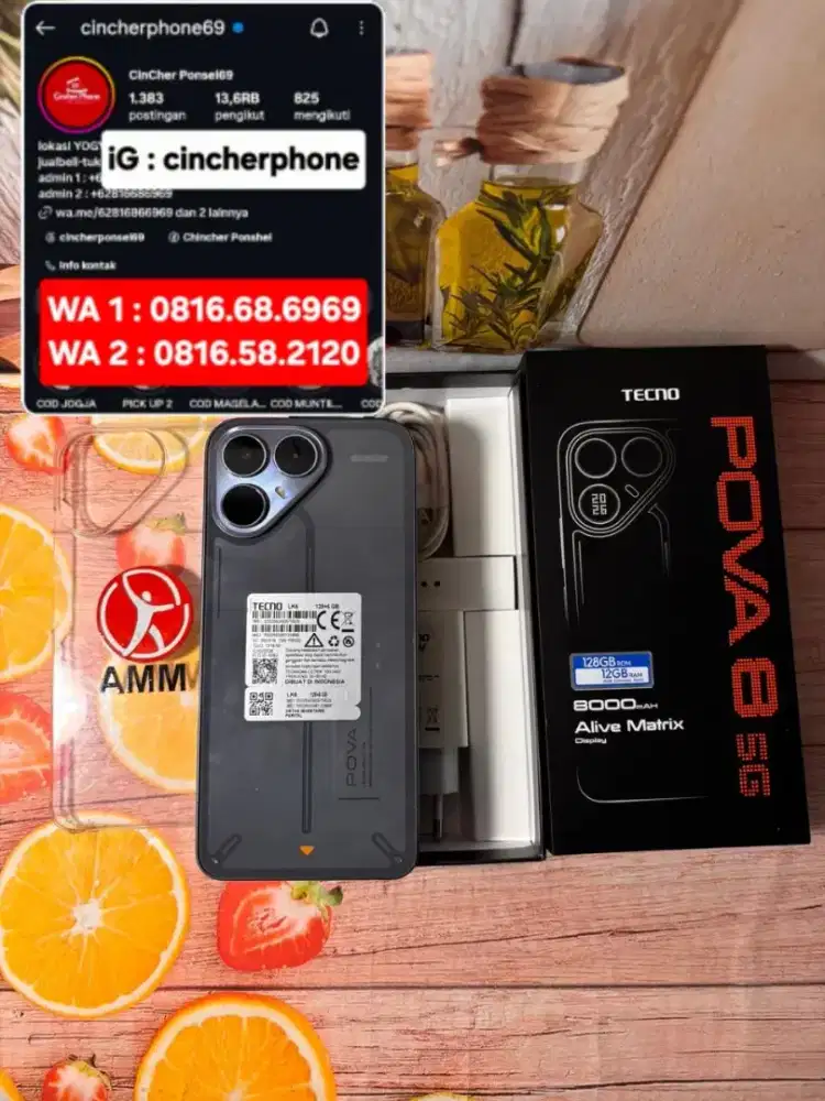 Dijual hp likenew TECNO POVA 8 5G 6gb+6gb / 128gb istimewa grns OKT 27
