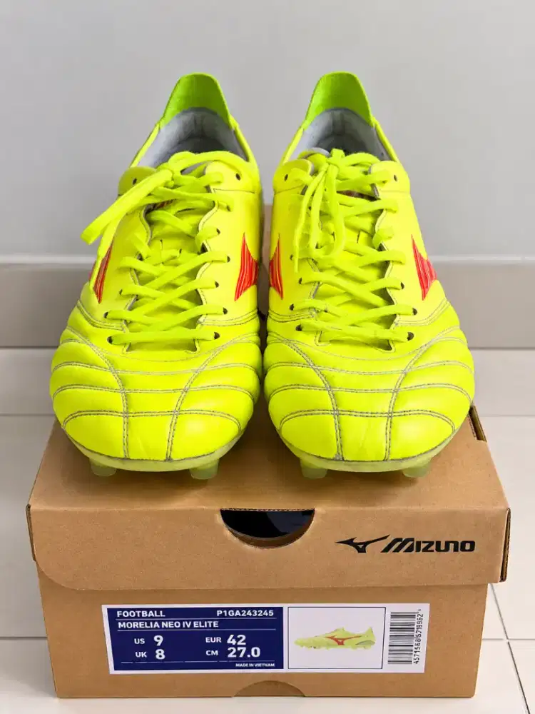 Mizuno Morelia Neo IV Elite FG Original Size 42 – Neon Yellow