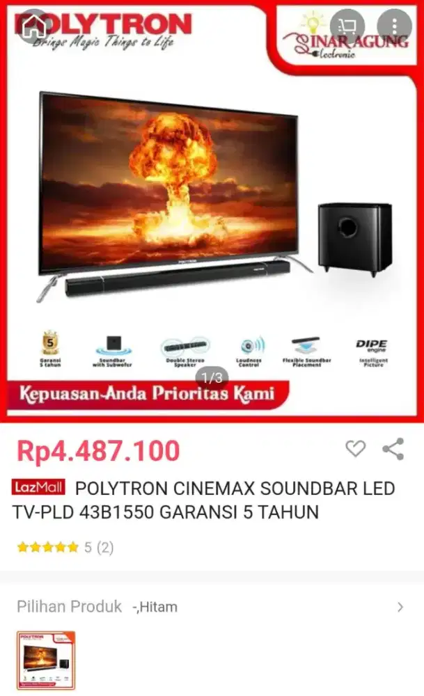 TV POLYTRON 43INC CINEMAX SOUNDBAR