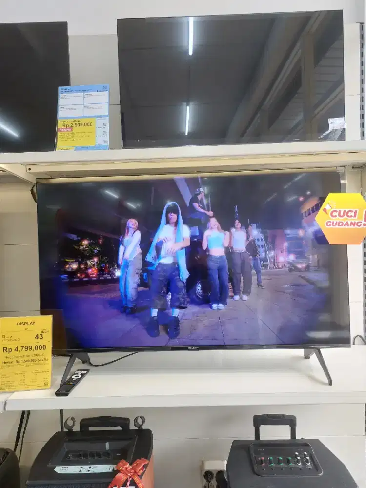 Sharp Tv 43 inch cuci gudang cicilan bunga 0%