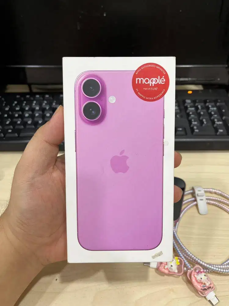 iPhone 16 128GB - Pink - Resmi Digimap - Kondisi Mulus - Like New