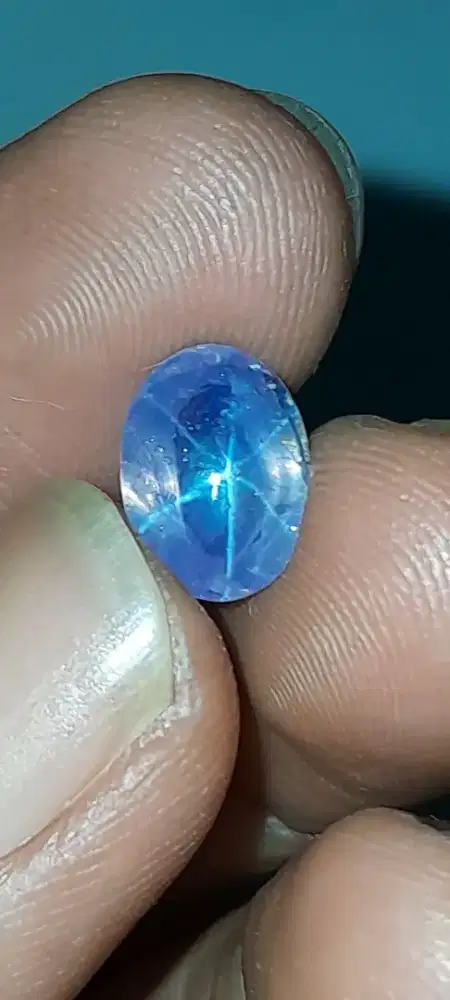 Blue safir star meja lebar