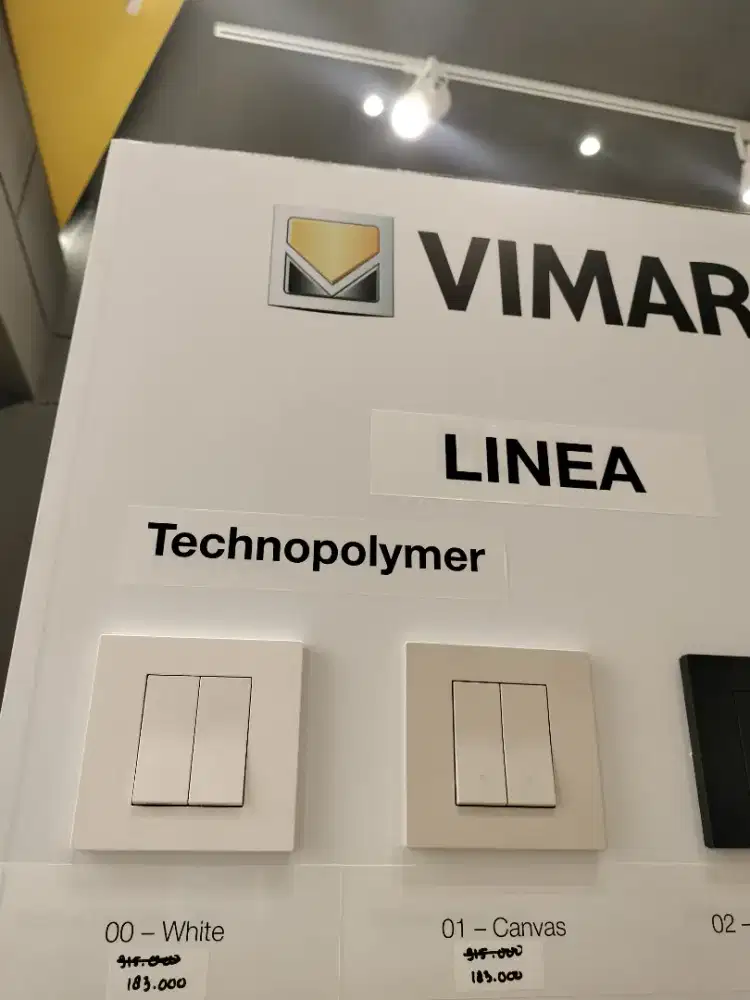 VIMAR LINEA TECHNOPOLYMER WHITE & CANVAS