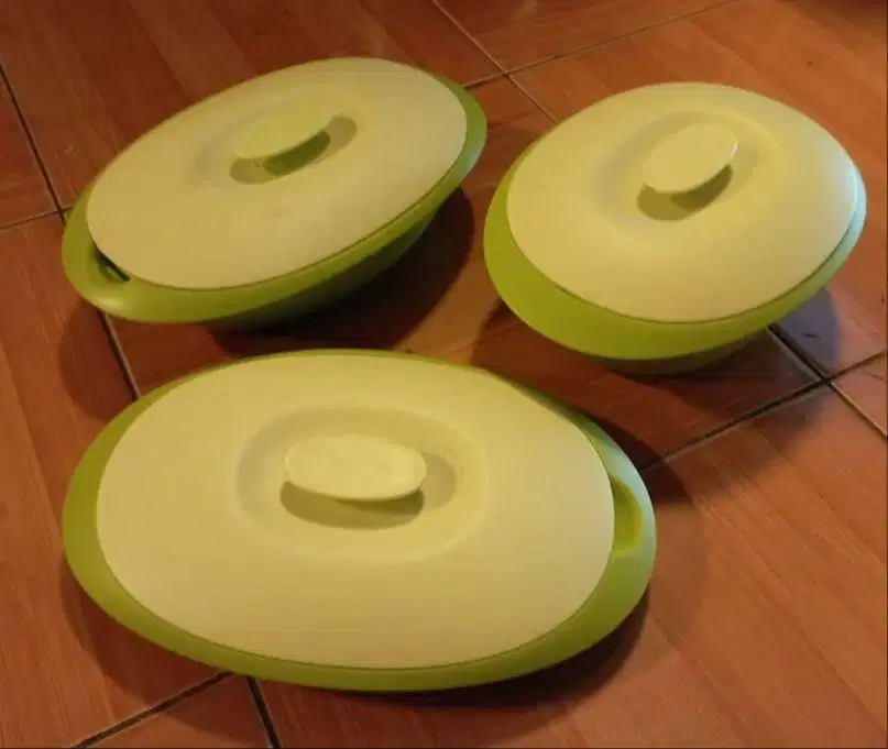 3 Tupperware Blossom Ori Serving Platter Wadah Saji Sayur Lauk