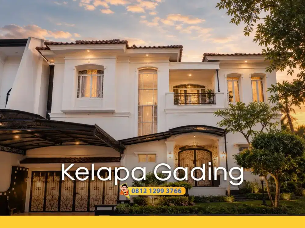 Jual Cepat Rumah Cantik Siap Huni Bukit Gading Mediterania Villa Gading Indah Artha Gading BGV
