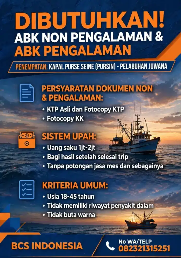 ABK kapal Kursin/jaring ikan